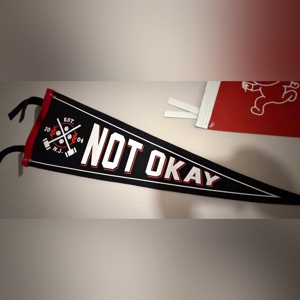 My Chemical Romance Inspired 'Not Okay' Pennant